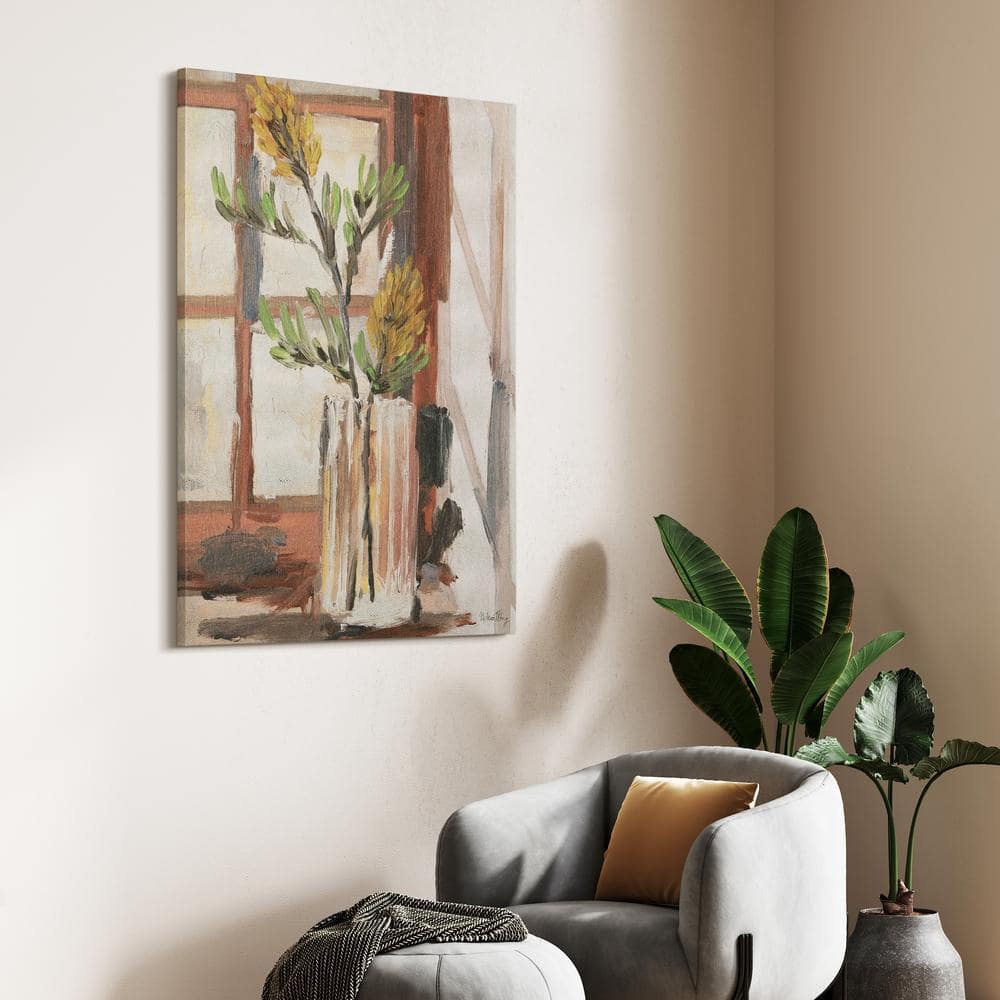 Timeless Serenity II Gold Metallic Shagreen Wrapped Canvas Wall Art