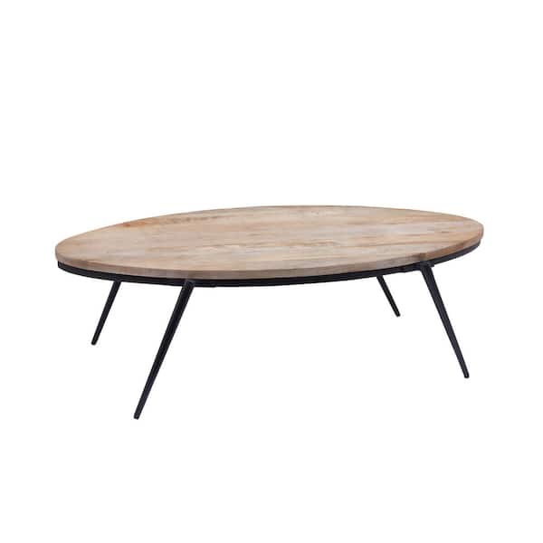 Martin Svensson Home Florence 52 In. Natural Mango Oval Wood Coffee Table