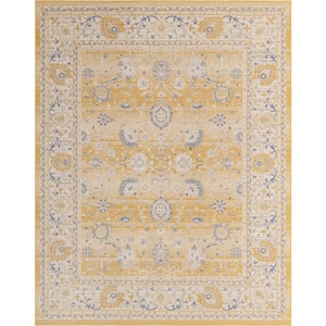 Whitney Bordeaux Tuscan Yellow 9 ft. x 12 ft. 2 in. Area Rug