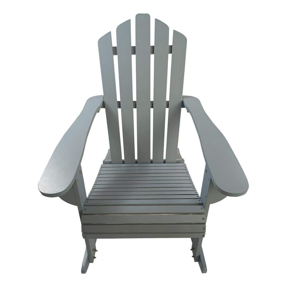 Miscool Anky Gray Classic Populus Wood Adirondack Chairs Outdoor ...