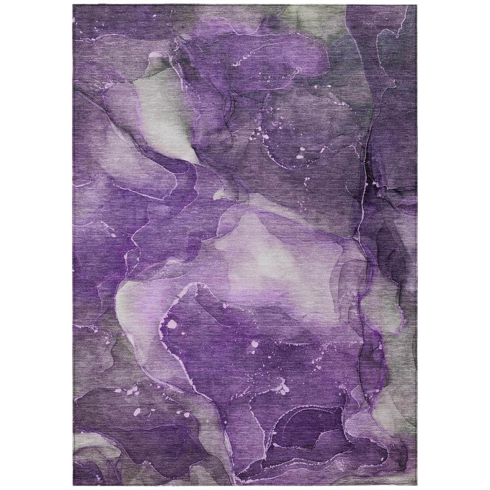 Purple 3 ft. x 5 ft. Woven Abstract Polyester Rectangle Indoor/Outdoor Area Rug price history on PriceWatchPro