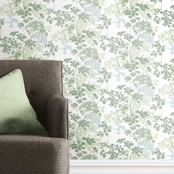28.18 sq. ft. Queen Anne'S Lace Peel and Stick Wallpaper