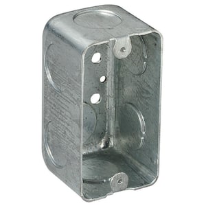 4 in. 2 1/8 in. 2 1/8 in. 14.5 cu. in. New Work Handy/Utility Metal Electrical Box 3/4 in. Knockouts 1-Gang