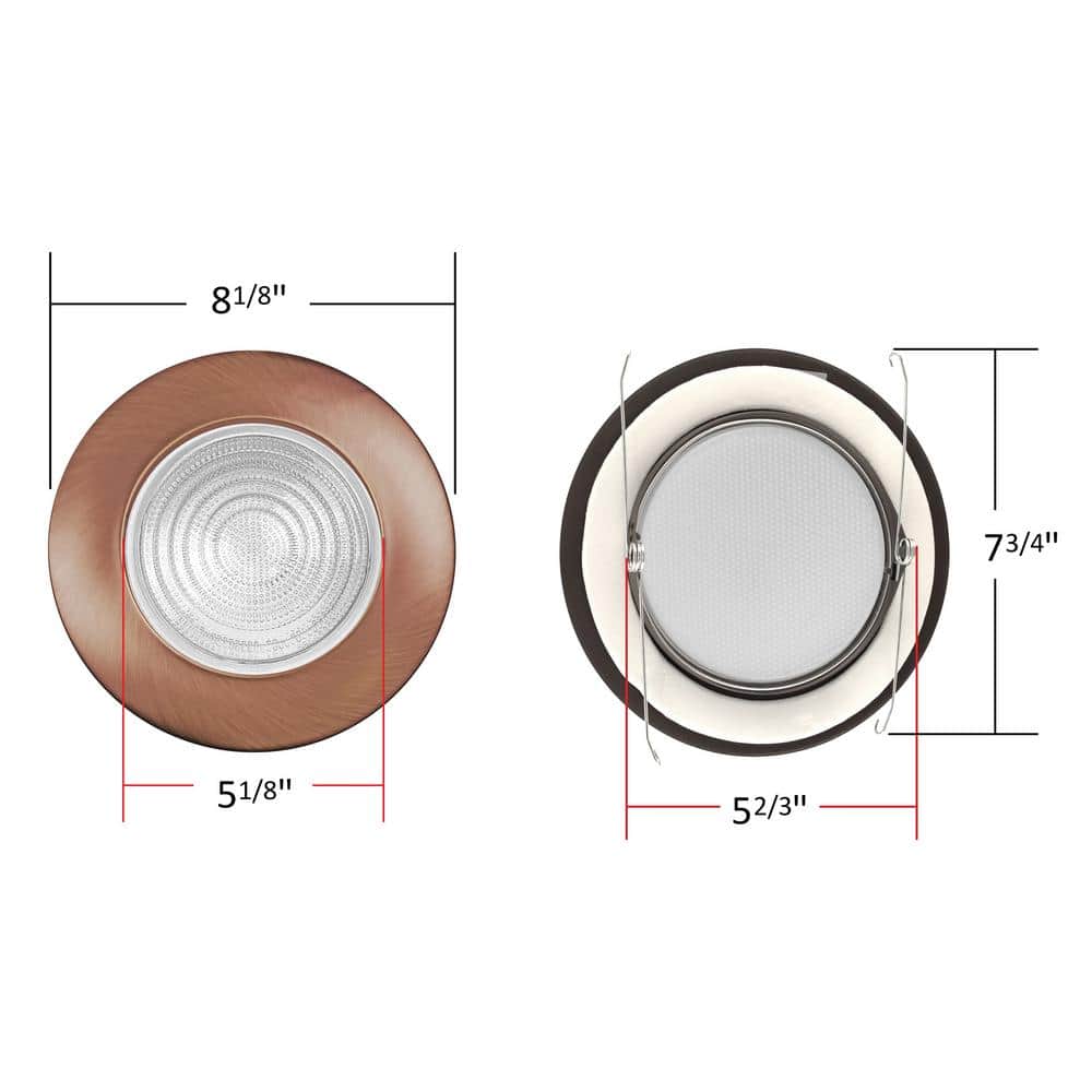 Bronze Recessed Shower Trim with Glass Fresnel Lens