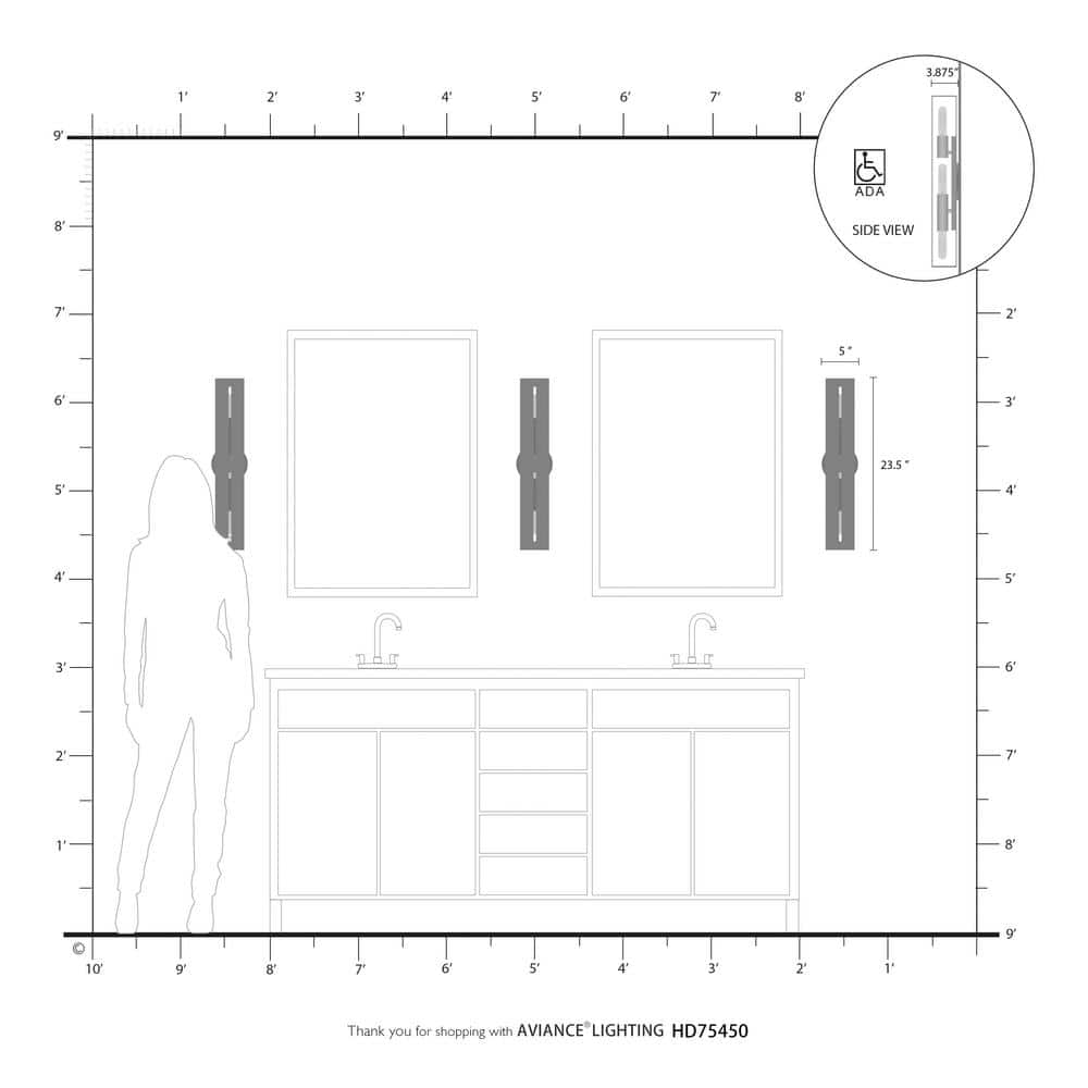 Soma Brushed Nickel Dimmable 3-Light Outdoor Vanity Sconce