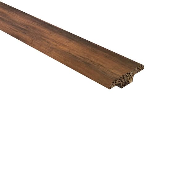 Unbranded Solid Hardwood Trim Strand Woven Bamboo Florence 0.362 in. T x 1.25 in W x 72 in. L Bamboo T Molding