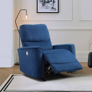 Marigold Navy Velvet Power Rocker Recliner