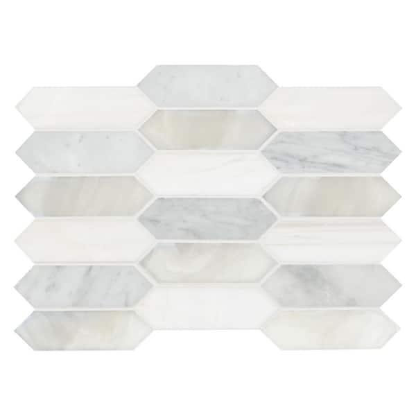 Cienega Springs Picket 10 in. x 14 in. x 0.24 in. Marble/Glass Mesh-Mounted Mosaic Wall Tile (14.4 sq. ft./Case)