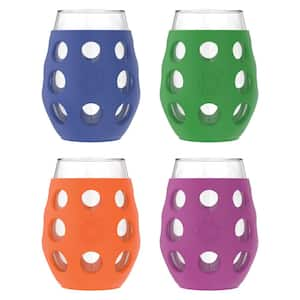 Riedel HAPPY O 11 1/4 fl.oz. Colored Stemless Wine Glasses (Set 4)  5414/44 - The Home Depot