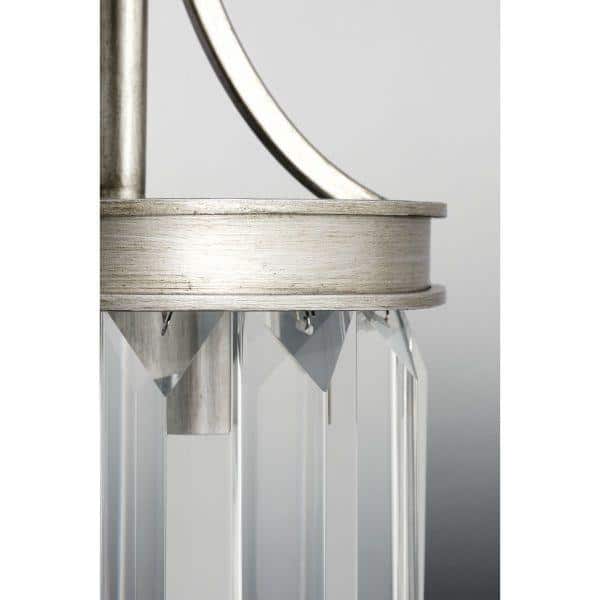 Silver Ridge Crystal Semi-Flush Convertible Ceiling Light