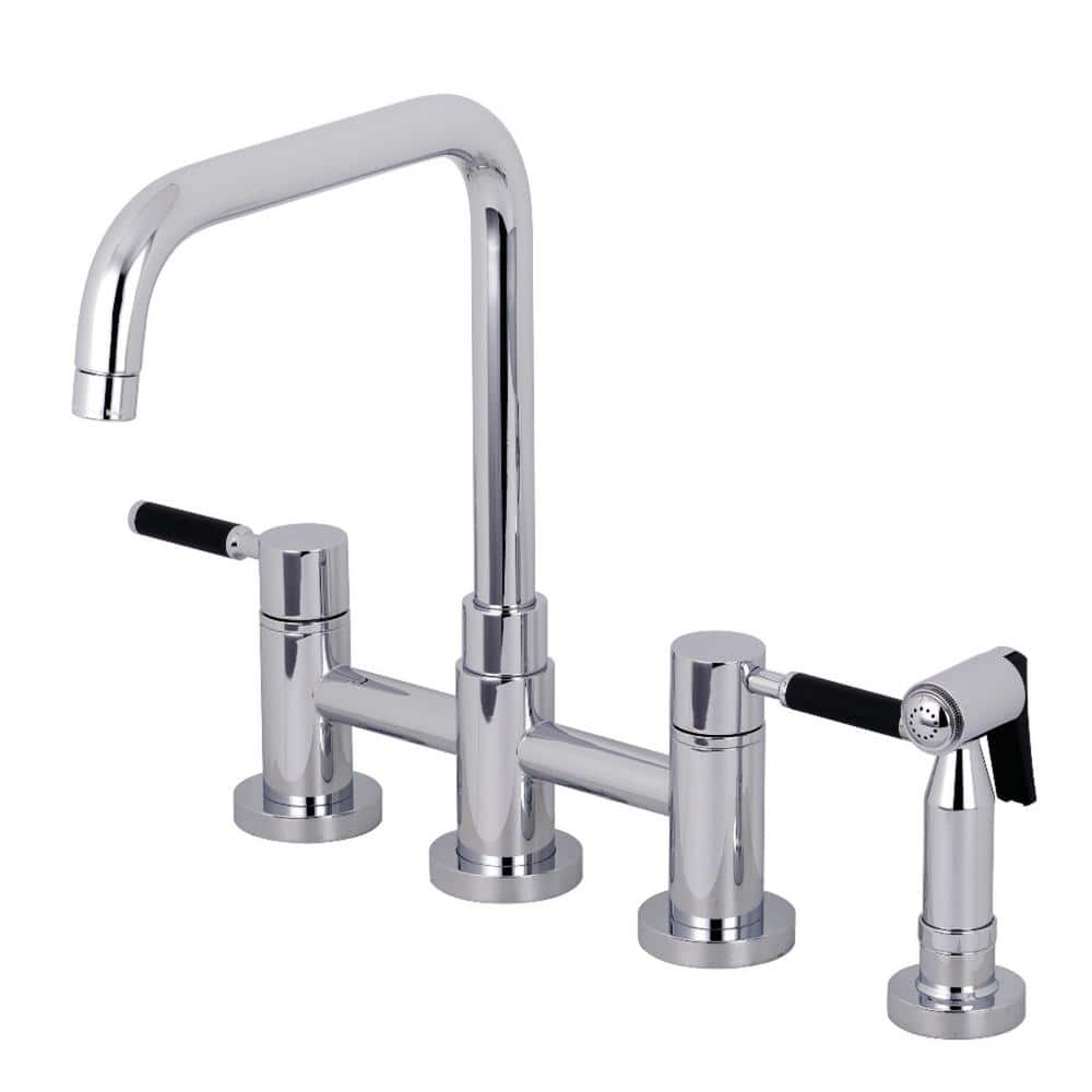 Concord 2-Handle Bridge Kitchen Faucet with Side Sprayer in Polished Chrome price history on PriceWatchPro