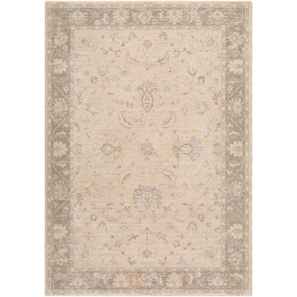 ELLE Decor The Vintage Edit 7 ft. x 10 ft. Sage/Cream Medallion Machine Washable Area Rug