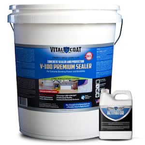 V-100 Premium 46 lb. Water Base Acrylic Epoxy Natural Clear Concrete Masonry and Stone Sealer