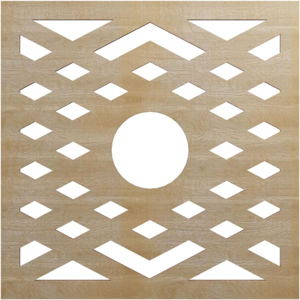 Ekena Millwork 0.25 in. x 4.625 in. x 18 in. Wood Medallion Moulding