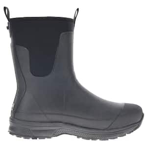 Men's Milford Mid 8.5" Waterproof Neoprene Rubber Boots - Black Size 11