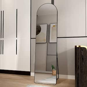 16.5 in. W x 60 in. H Arched Framed Black Mirror