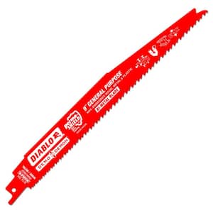 9 in. 8/14 TPI Bi-Metal Reciprocating Saw Blades for General Purpose Cuts