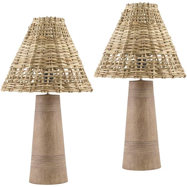 Livabliss Trout 23 in. H x 12 in. W Traditional Accent Table Lamp, Brown