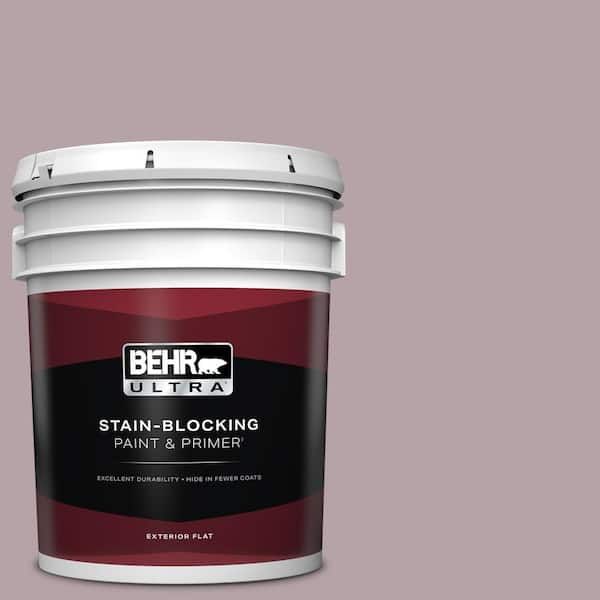 BEHR ULTRA 5 gal. #100F-4 Dark Lilac Flat Exterior Paint & Primer