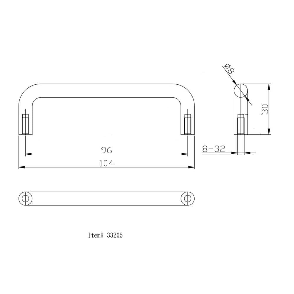 Stainless Steel Modern Cabinet Bar Pull Handle with Mounting Hardware