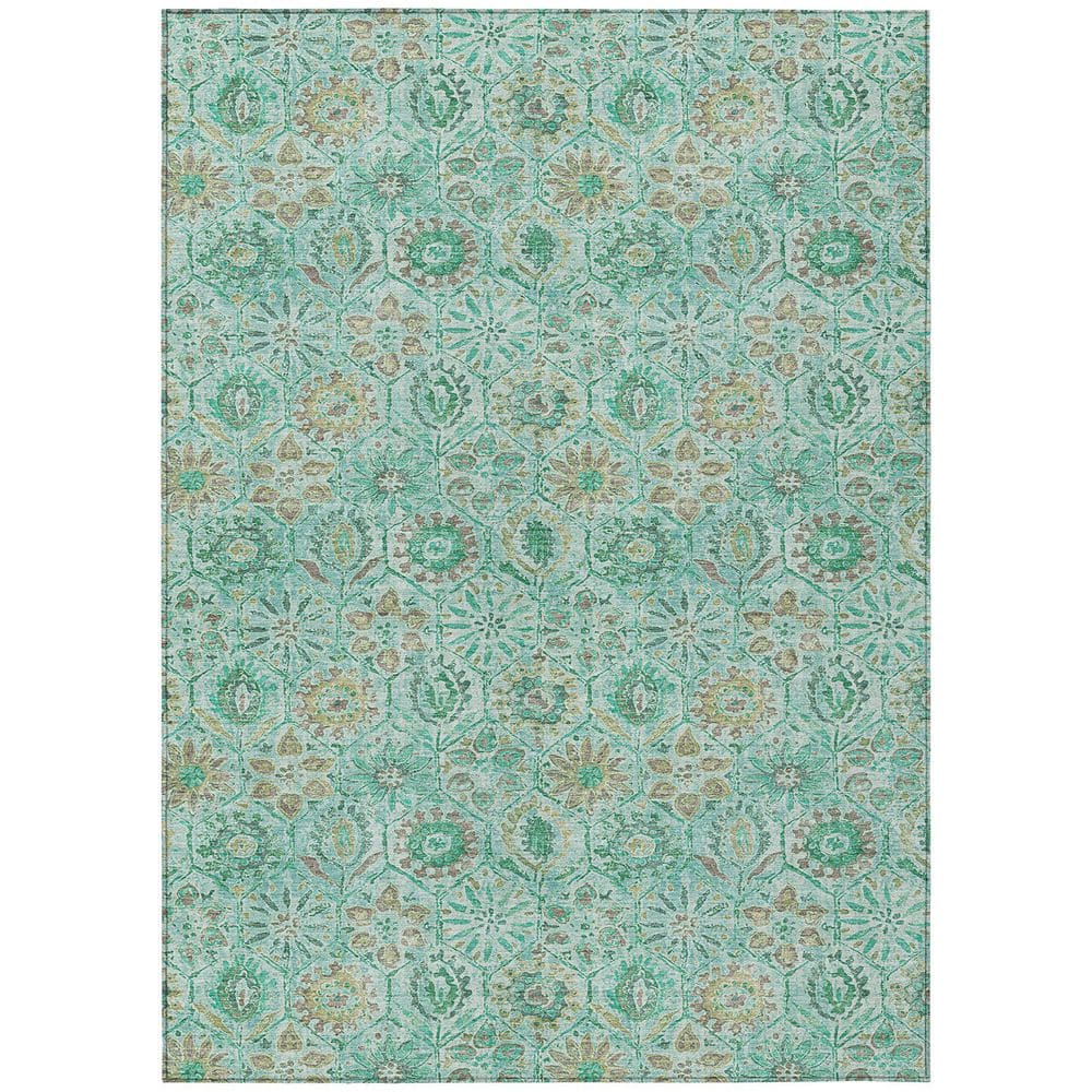 Chantille Machine Washable Indoor/Outdoor Abstract ACN1938 Aqua 10 ft. x 14 ft. Area Rug price history on PriceWatchPro