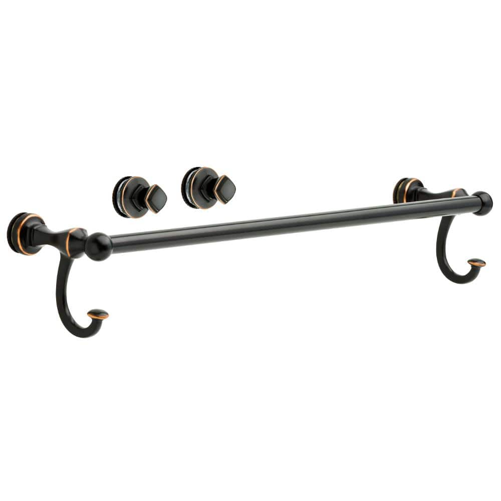 Delta Portman Handle with Knobs for Sliding Shower or Bathtub Door in  Bronze SDBR012-OB-R - The Home Depot