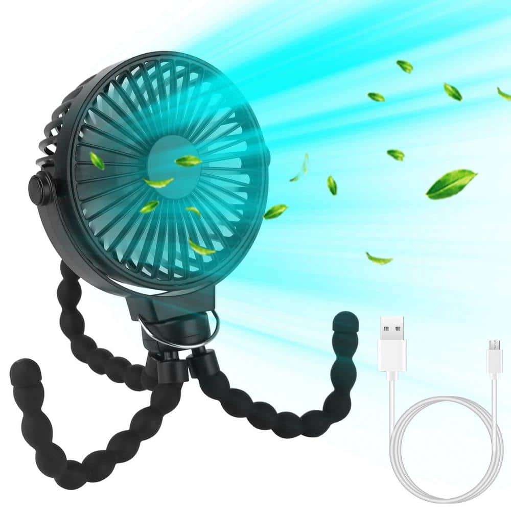 Various Mounting Type Mini Portable Micro-USB Powered 5 in. 3 Fan speeds De