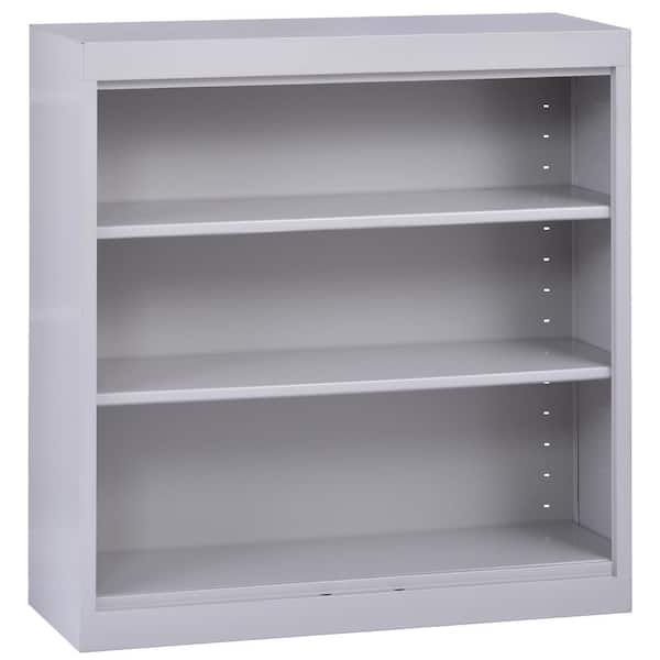 Sandusky Welded 36 in. Tall Dove Gray Metal Standard Bookcase