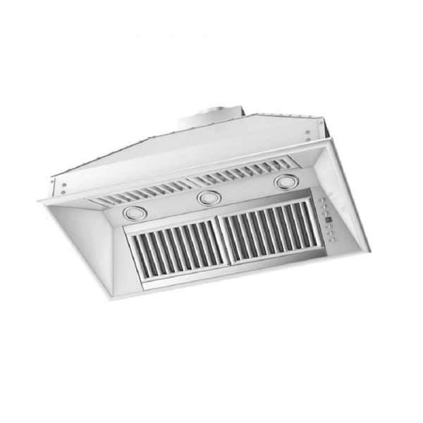 28 in. 400 CFM Ducted Range Hood Insert in Stainless Steel