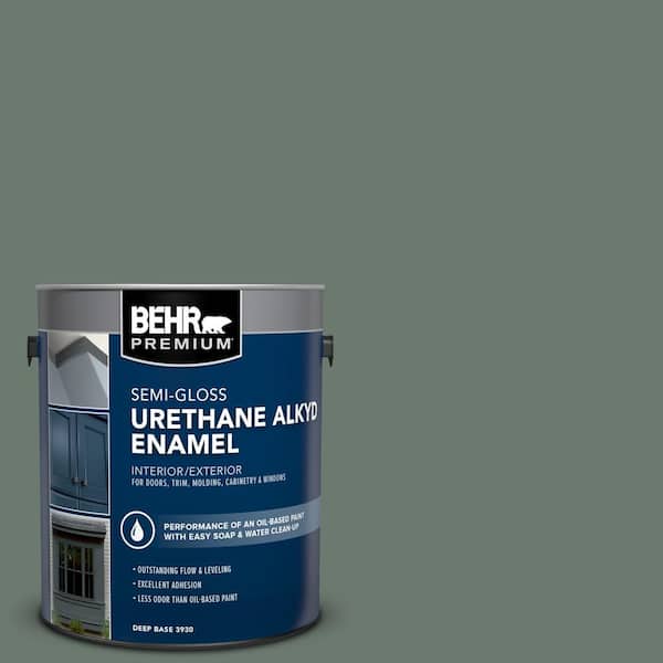 BEHR PREMIUM 1 gal. #AE-40 Hunt Club Urethane Alkyd Semi-Gloss Enamel Interior/Exterior Paint