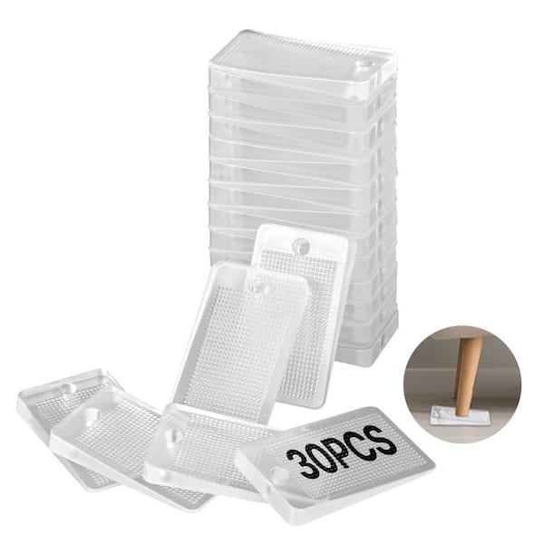 Furniture Leveling Shims, 30 PCS 1.97 x 1.16 x 0.22In. Non-Skid Clear Pads, Easy-Cut Levelers for Couch, Table or Fridge