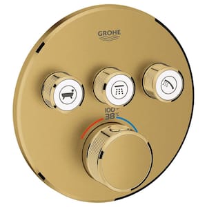 Grohtherm Smartcontrol 1-Handle Triple Function Thermostatic Trim Kit in Brushed Cool Sunrise (Valve Not Included)
