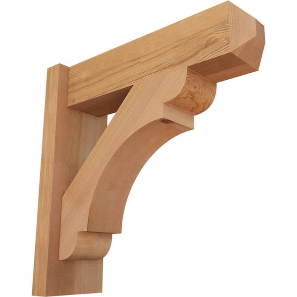 Ekena Millwork 6 in. x 18 in. x 18 in. Western Red Cedar Olympic Craftsman Smooth Outlooker