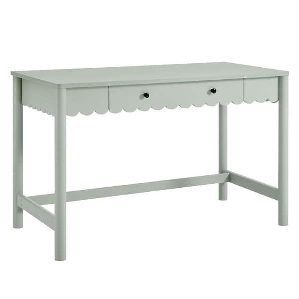 Modway Emmeline 47 in.  Sage Scallop Desk with Full-Glide Drawer