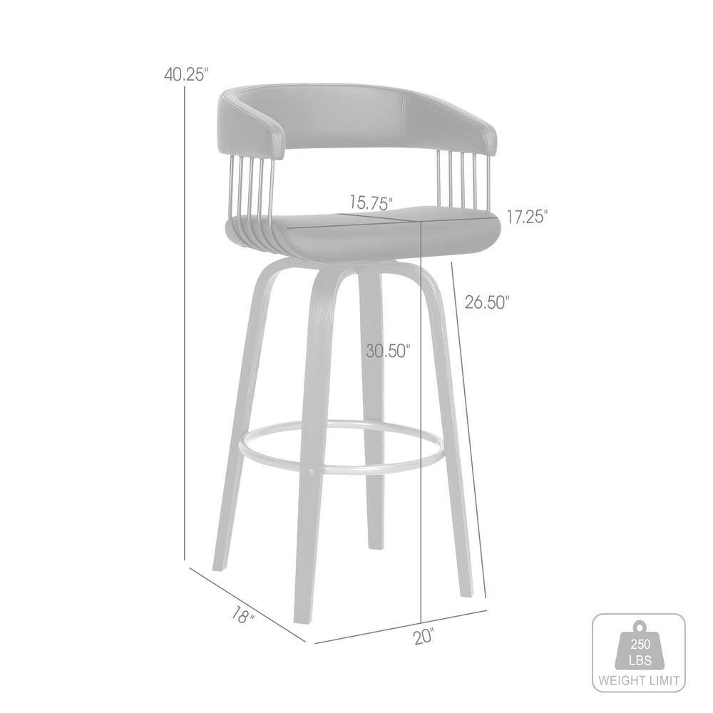 Adjustable Black Faux Leather Swivel Bar Stool with Walnut Wood