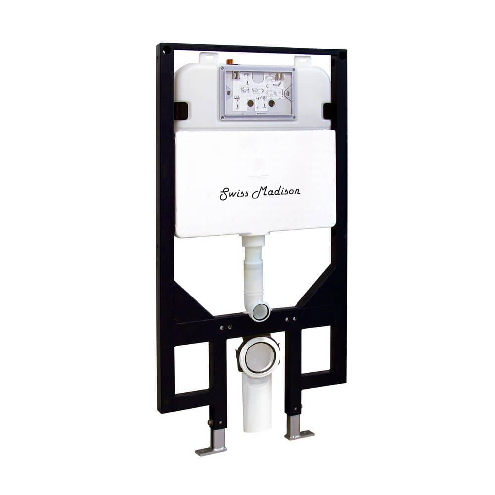Monaco Glossy White Ceramic Wall-Hung Elongated Dual Flush Toilet