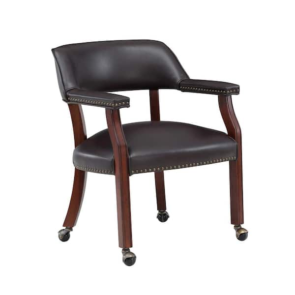 Unbranded Cavett Burnished Brown Caster Game Chair