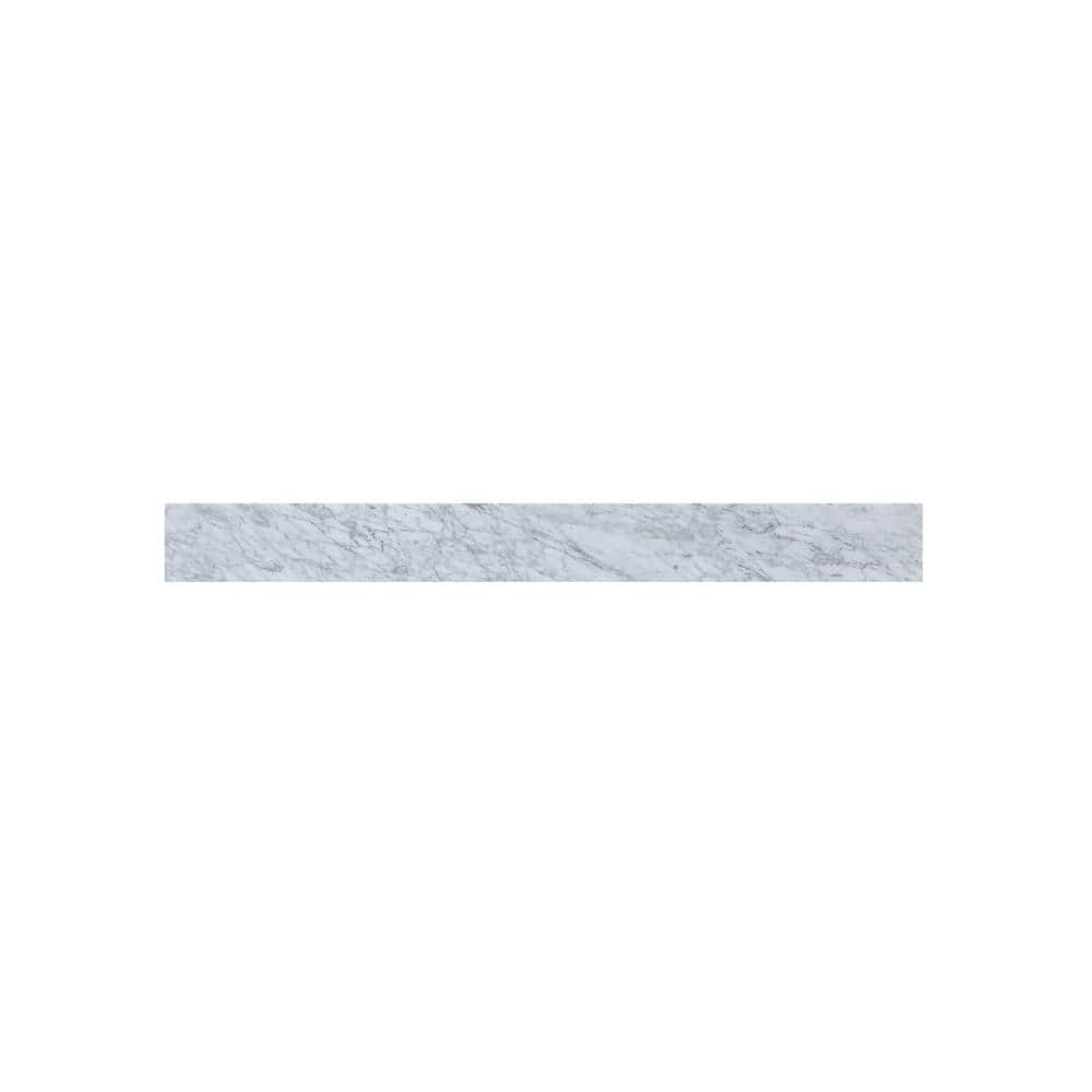 Timeless Home 40 in. W Marble Vanity Backsplash in Carrara White