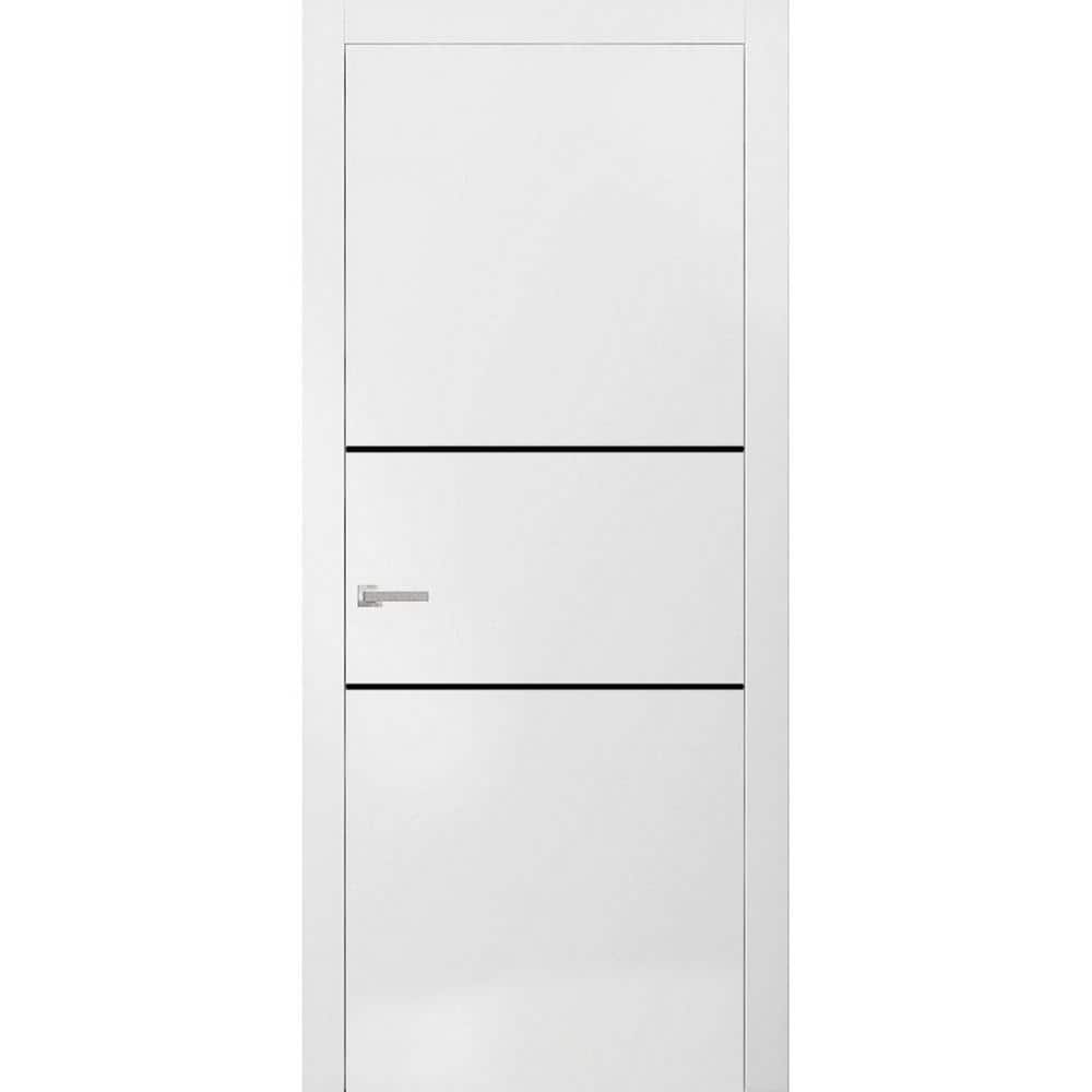 42 in. x 84 in. 1 Panel White Finished Solid Wood with Honeycomb Sliding Door with Hardware price history on PriceWatchPro