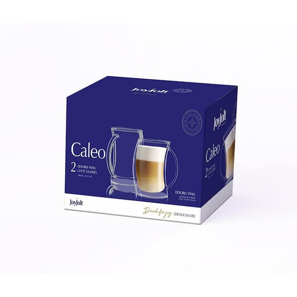 JoyJolt Caleo 13.5 oz. Double Wall Insulated Latte Glasses (Set of 2)  JG10220 - The Home Depot