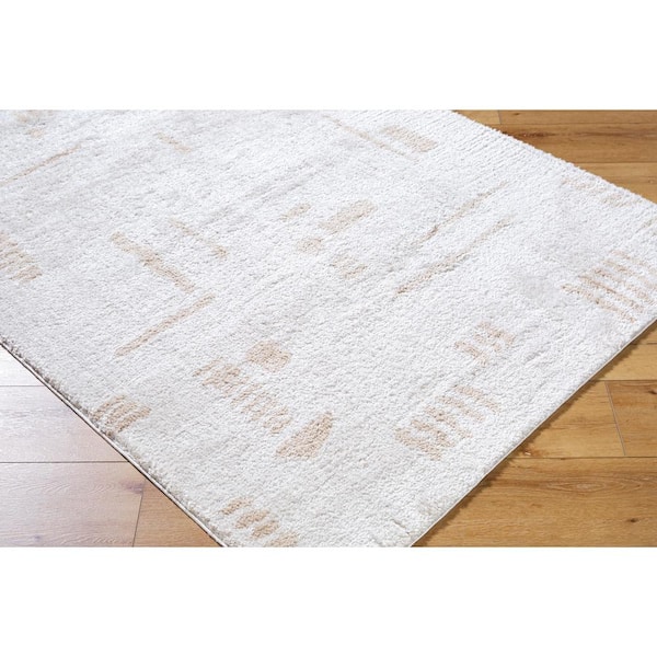 Fossay Shag Beige 5 ft. x 7 ft. Modern Indoor Area Rug
