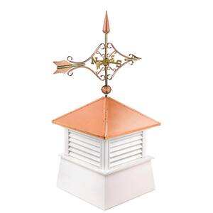 Manchester 30 in. x 32 in. x 73 in. Vinyl Cupola with Standard Victorian Arrow