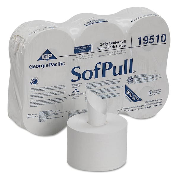 High Capacity Center Pull Tissue, Septic Safe, 2-Ply, White, 1,000/Roll, 6 Rolls/Carton High Capacity Center Pull Tissue, Septic Safe, 2-Ply, White, 1,000/Roll, 6 Rolls/Carton