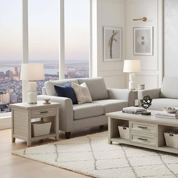 Sanibel 22 in. Macchiato Rectangular Solid Wood End Table with Drawer