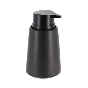 Smooth Freestanding Lotion Soap Dispenser Flared Shape Black