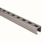 2 ft. 12-Gauge Half Slotted Metal Framing Strut Channel - Silver Galvanized