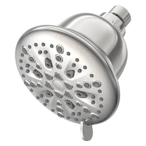 PulsePure 1-Spray Pattern with 2.5 GPM 5 in. Wall Mounted Rain Shower Fixed Shower Head with Filter in Brushed Nickel