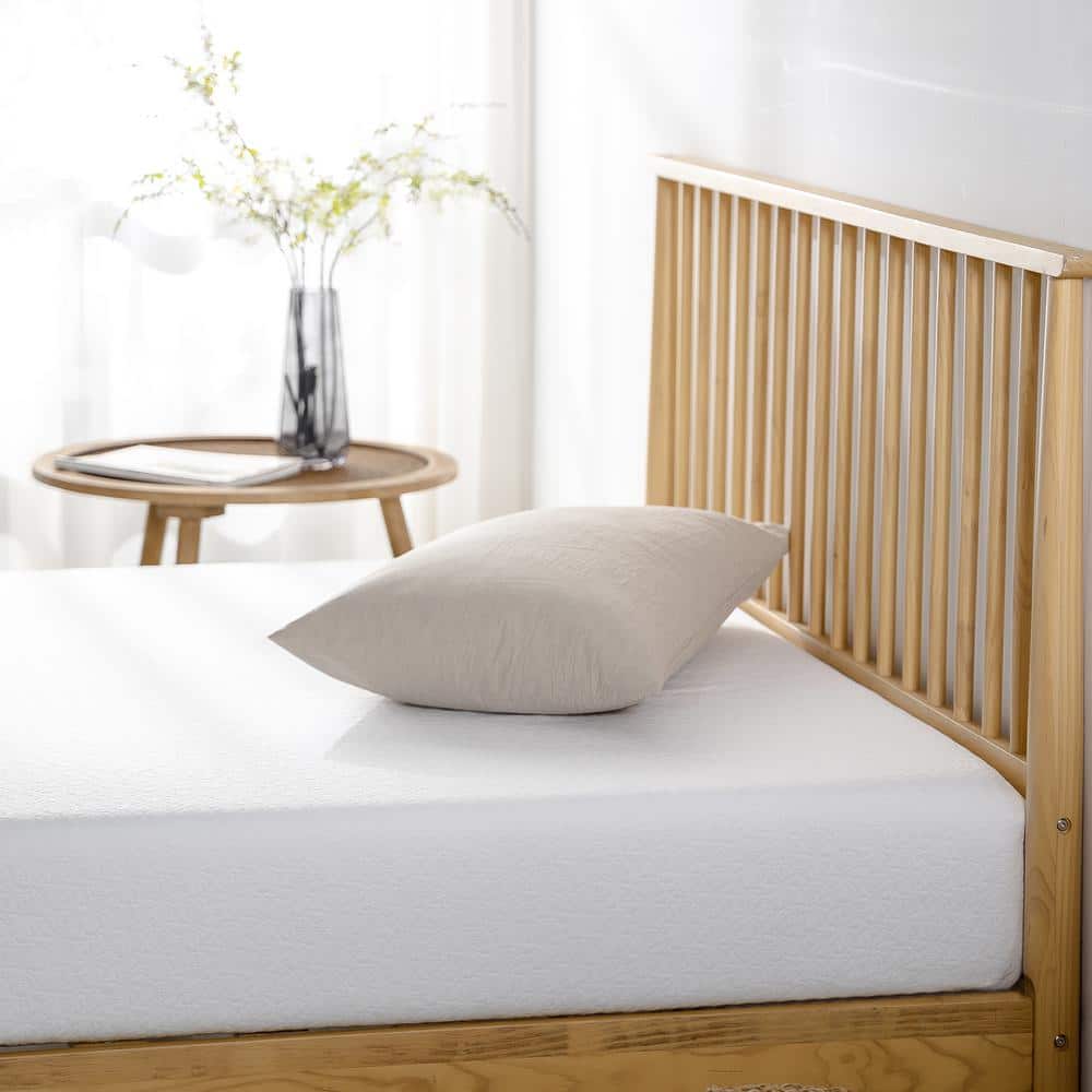 Queen White Memory Foam Mattress with Green Tea Infusion