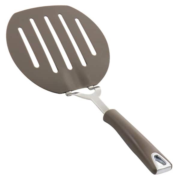 MARTHA STEWART Large Nylon Slotted Spatula in Taupe