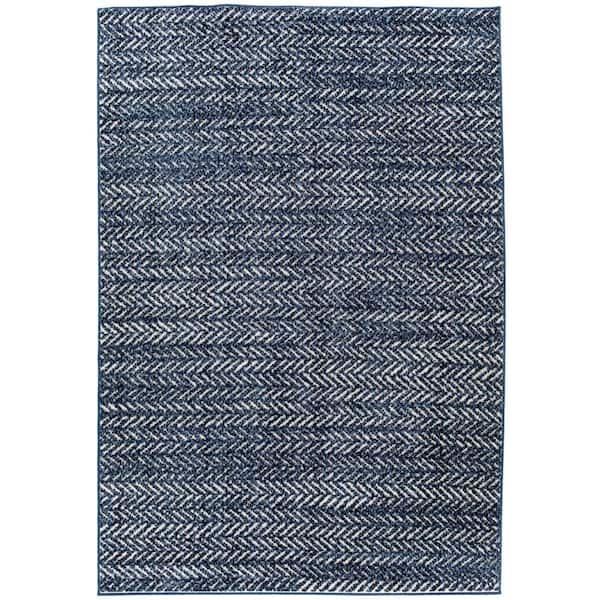 BALTA Tessin Blue 5 ft. x 7 ft. Contemporary Area Rug